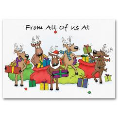 Discount Christmas Cards - Jolly Reindeer
