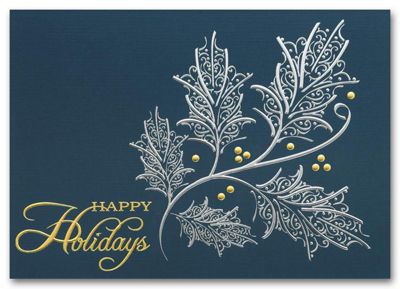 Silver and Gold Holiday Card HH1600