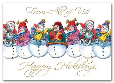 Jolly Snowmen Holiday Card HH1618