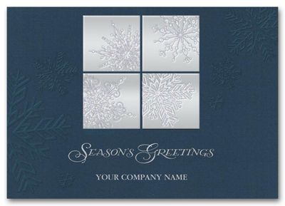 Modern Snowflakes Holiday Card HH1628