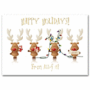 Cheery Reindeer Holiday Card HH1634