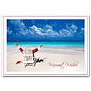 Santa's Beach Holiday Card HH1636