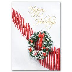 Charming Holiday Wreath Card