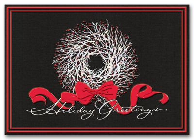 Artistic Wreath Holiday Card