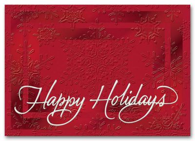 Ruby Snowflakes Holiday Card HH1672
