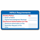 HIPAA Requirements Label HIP01