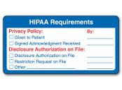 HIPAA Requirements Label