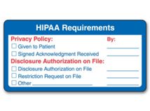 HIPAA Requirements Label