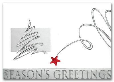 Business Christmas Cards - Silver Surprise HM09012