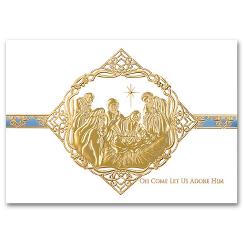 Religious Christmas Cards - Reverent Adoration
