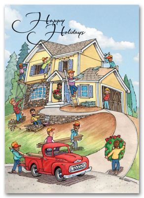 Business Holiday Cards - Built for Happiness HML0910