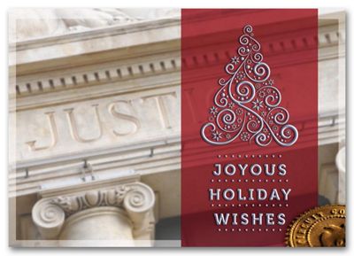 Classic Appeal Attorney Holiday Card HML1505