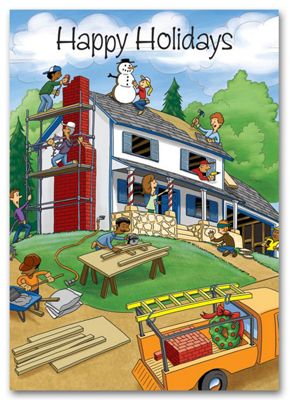 Home for the Holidays Contractor/Builder Holiday Card HML1508