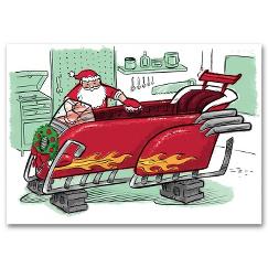 Santa's Ride Automotive Holiday Card