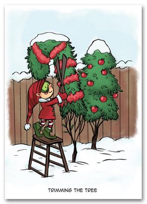 Holiday Trimmings Landscaping Holiday Card HML1513
