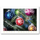 Discount Christmas Cards - Colorful Ornaments HS09014