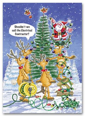 Business Holiday Cards - Holiday Light-Up HS09058