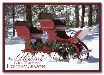 Antique Sleigh Holiday Card HS1312
