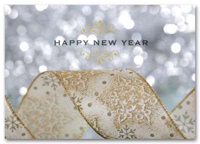New Year Glitter New Years Card HS1319