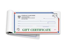 High Security Primary-Color Gift Certificates - Booked