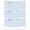 Lined 3-To-A-Page Laser Check-Quicken, QuickBooks & Others, L3CHK2