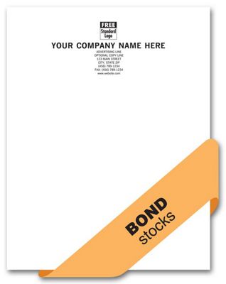 Value Letterhead, 1 or 2 ink colors, bond stocks LH500