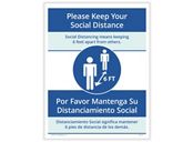 Social Distancing - 6 Feet Apart Posting (Bilingual) 3-Pack