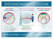 Social Distancing - Window Cling (Spanish)