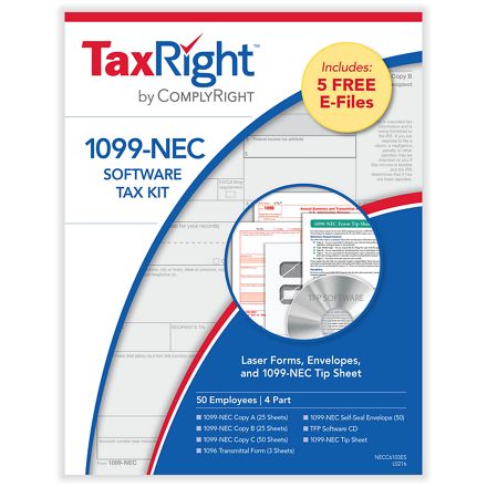 1099 NEC 4-Part Kit with Envelopes - 50 sets/pk