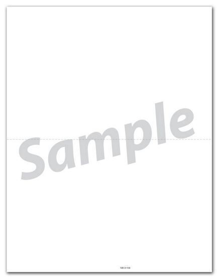 1099 NEC 2-Up Blank Copy Backer Cut - No Stub - 25 Sheets/pk