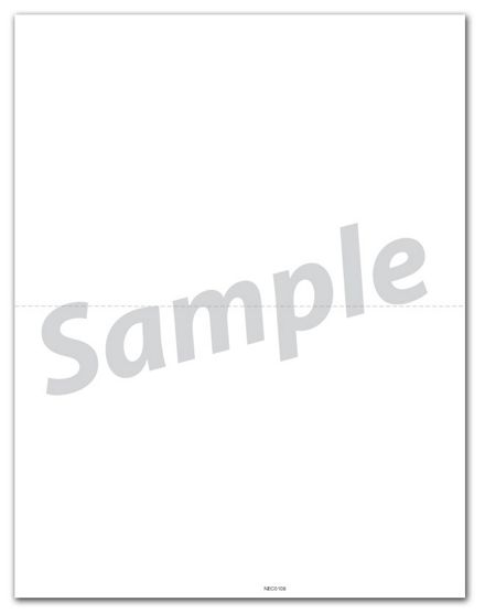 1099 NEC 2-Up Blank Backer No Stub - Bulk 500 Sheets/pk