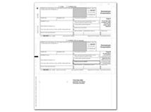 1099 NEC 2-Up Horiz Copy B & 2 11" Z Fold Bulk 500 Sheets/pk