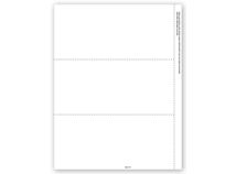 1099 NEC 2-Up Blank Copy Backer Cut Sheet - 25 Sheets/pk
