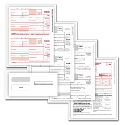 1099 NEC Set - 3 Parts w/ Envelopes - 50 Sets/pk