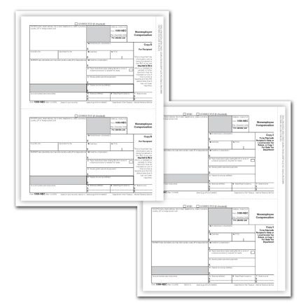 1099 NEC 3Up : 3 Part w/Electronic Filing - 50 sheets/pk