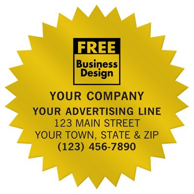 Burst 1 3/4 Paper Label PB007