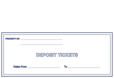 Booked Deposit Ticket PB419