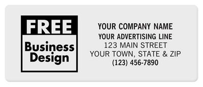 Square Corner 2 1/2 x 1 Paper Label