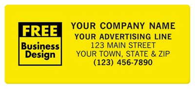 SQ Corner 3 1/2 x 1 1/2 Paper Label PS026