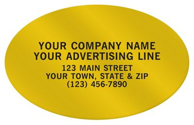 Oval 2 x 1 1/4 Paper Label PV003