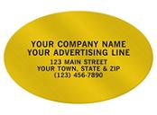 Oval 2 x 1 1/4 Paper Label
