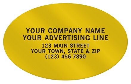 Oval 2 x 1 1/4 Paper Label