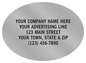 Oval 2 1/4 x 1 5/8 Paper Label