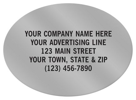 Oval 2 1/4 x 1 5/8 Paper Label