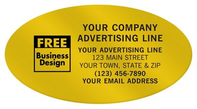 Oval 3 3/4 x 2 Paper Label