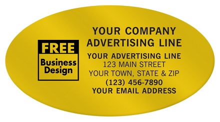 Oval 3 3/4 x 2 Paper Label