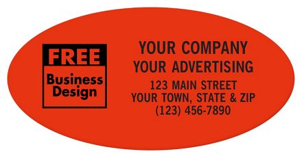 Oval 2 x 1 Paper Label