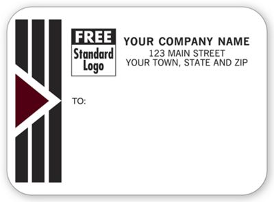Park Avenue Mailing Labels, Rolls, w/ Black/Burgundy R1681