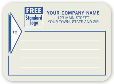 Gray Contemporary Mailing Label in Rolls R1682
