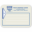 Gray Contemporary Mailing Label in Rolls R1682